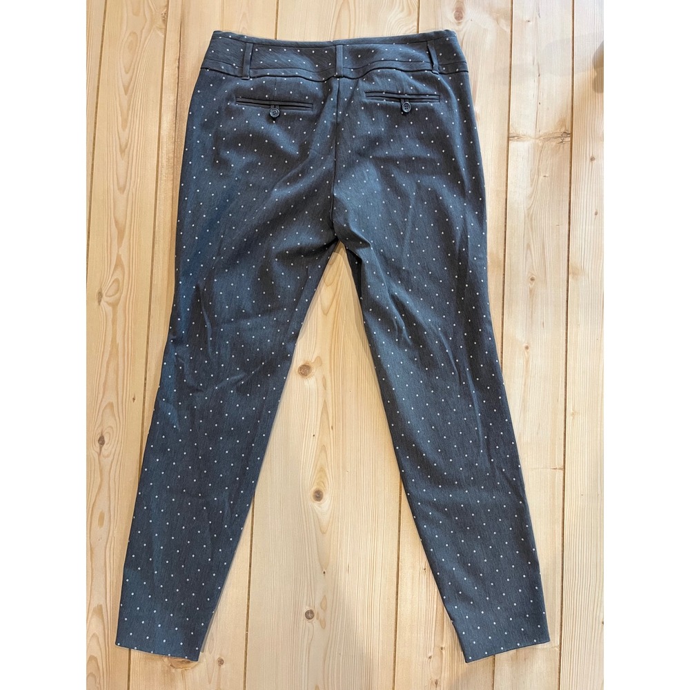 The Limited Exact Stretch‎ Polka Dot Skinny Ankle Pants Gray Womens Size 8 - Picture 2 of 6